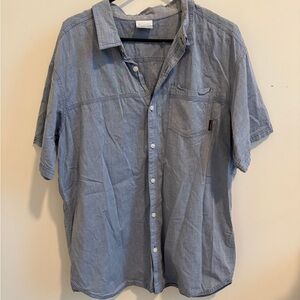 Columbia Blue Casual Button Down Shirt